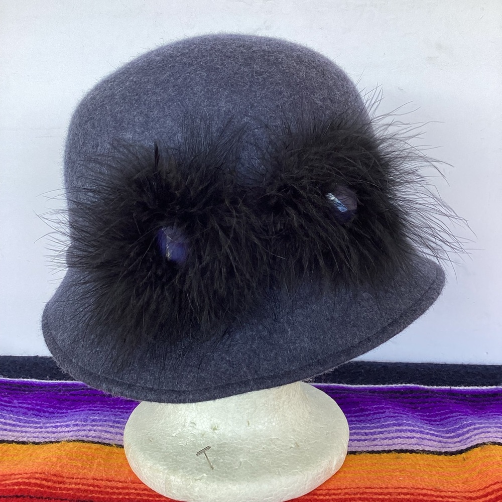 Vintage Nordstrom Women’s Wool fancy hat made in Italy 100% wool - Picture 8 of 10